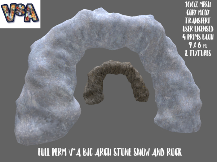 FULL PERM V*A BIG ARCH STONE SNOW AND ROCK
