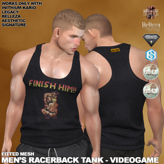 RGDW - Racerback Tank - Finish Him! - Kario Legacy Belleza