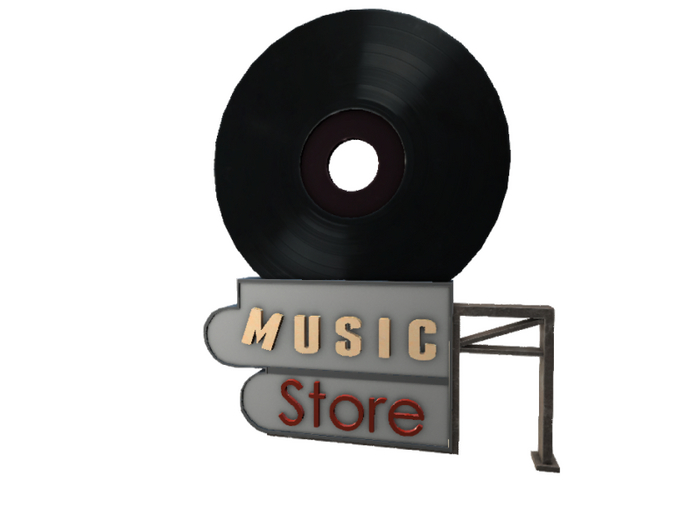 Second Life Marketplace Serenity Style Musicland Nashville Store sign