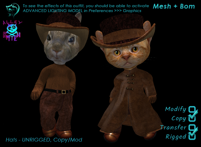 November Leather Coat Set - Brown