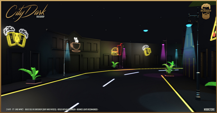 City Dark Backdrop - The Bearded Guy