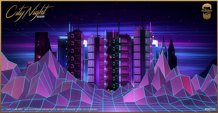 City Night Backdrop - The Bearded Guy