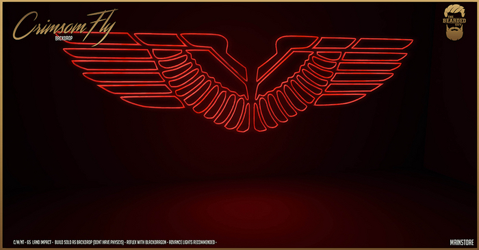 Crimsom Fly Backdrop - The Bearded Guy
