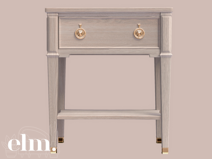 Elm. Nia Nightstand [Ash]
