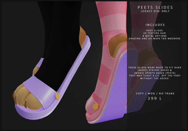 [MODZ] PEETS SLIDES - LEGACY DIGI - ADD ME