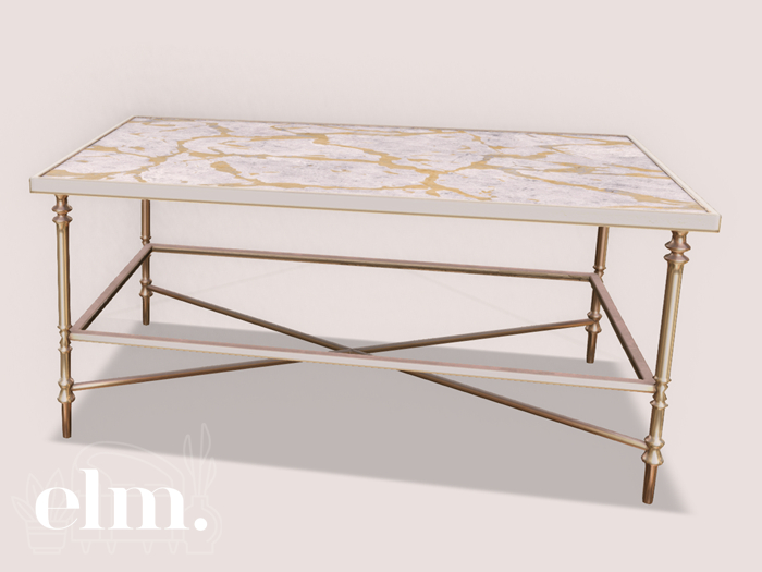 Elm. Dahlia Coffee Table [Gold]