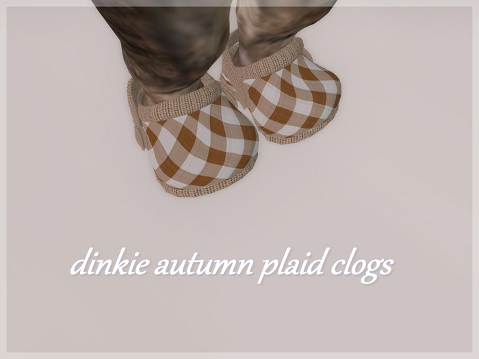 Second Life Marketplace - majestic.+ dinkie autumn plaid clogs