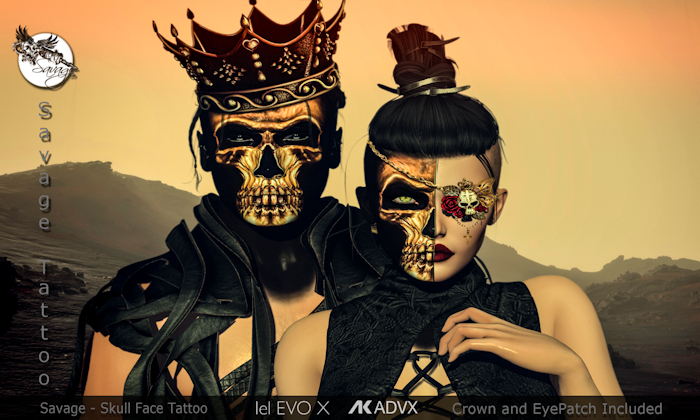 Savage - Skull Face Tattoo - Add.