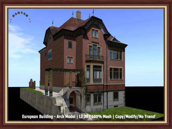 Second Life Marketplace - European Building A - Arch Model