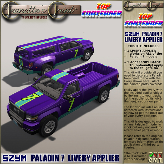 ~JJ~ SZYM Paladin 7 Livery Applier (Top Contender)