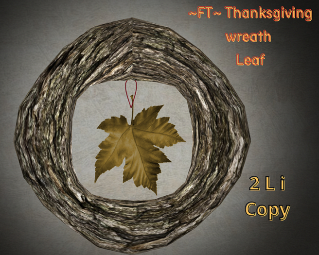 ~FT~ Thanksgiving wreath Leaf 