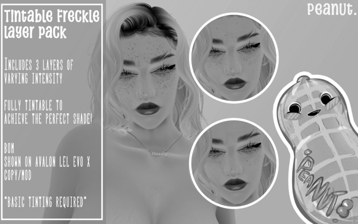 peanut. Tintable Freckle Layer Pack DEMO
