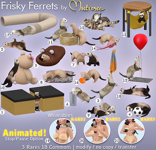 19-Mutresse - Frisky Ferrets wearable RARE