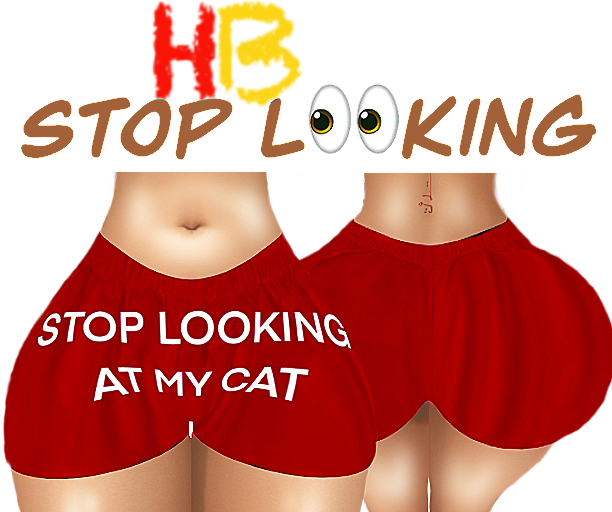 HeartBreaker: Kupra Stop Looking Red Shorts