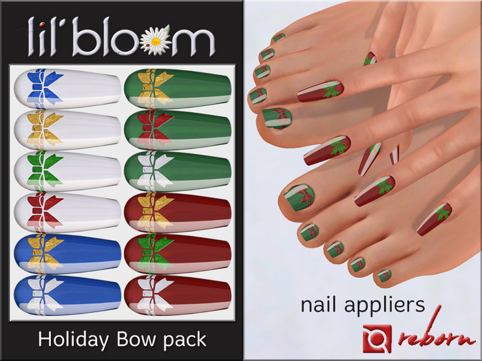 {LB} eBODY - REBORN nail HUD::Holiday Bow