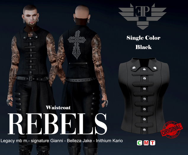 L'Emporio&PL::*Rebels*::-Waistcoat-Black-
