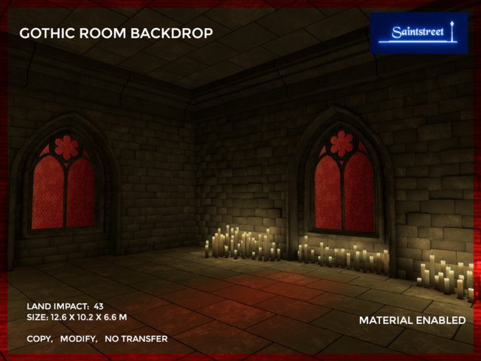 Saintstreet Gothic Room Backdrop (WearAdd Unpack)