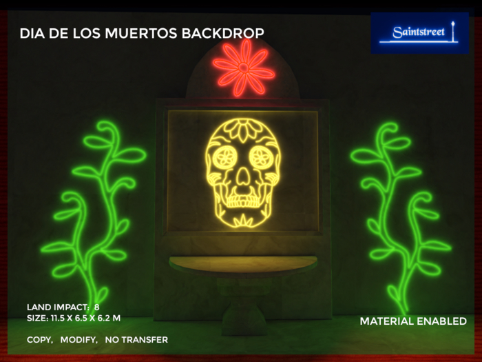 Saintstreet Dia de los muertos Backdrop (WearAdd Unpack)