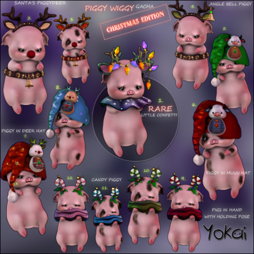 5.YOKAI - PiggyWiggy *Xmas Edition* - Piggy in Muuu Hat