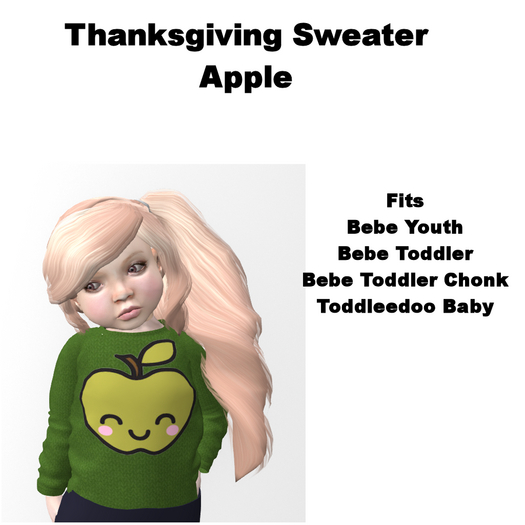 Thanksiving Kids Sweaters Apple