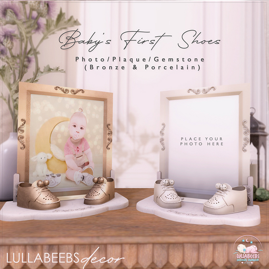 LullaBeebs Baby's First Shoes Keepsake/Plaque