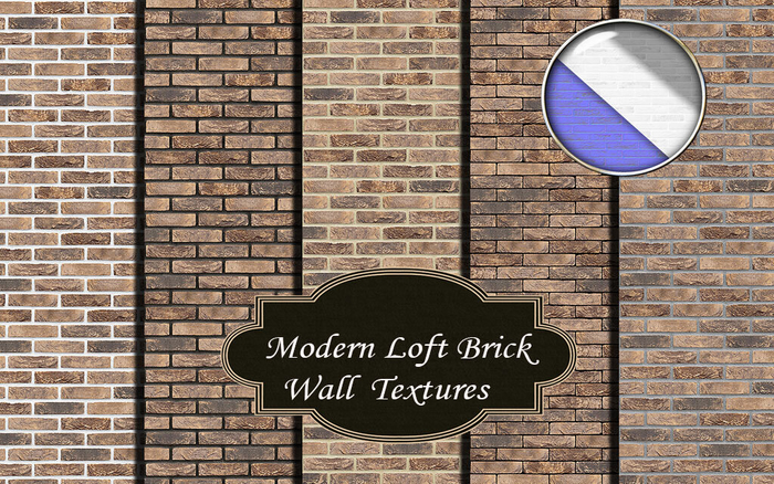 Second Life Marketplace - Modern Loft Brick Wall Textures (seamless) A1