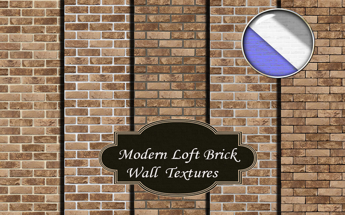 Second Life Marketplace - Modern Loft Brick Wall Textures (seamless) A8