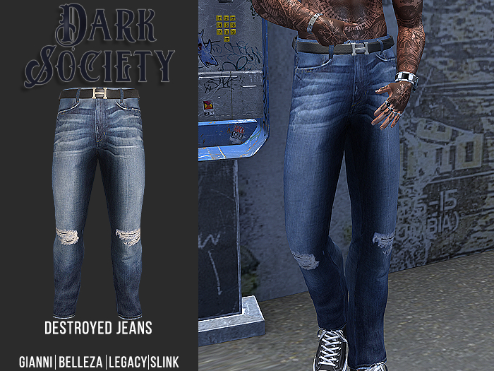 (DS) Destroyed Jeans
