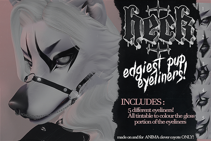 :heck: EDGIEST pup eyeliners for ANIMA coyote!