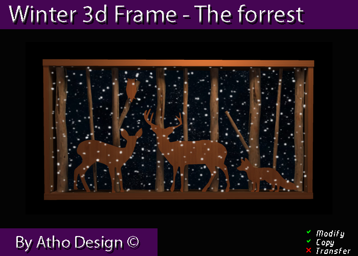 Winter Frame 3D "The Forest with snow"