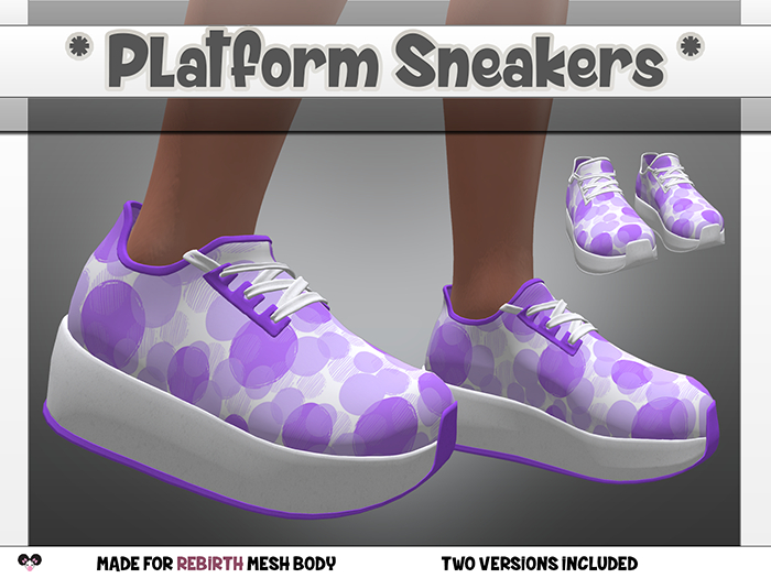 Platform Sneakers - Purple Bubbles (Rebirth)