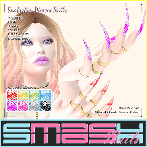 SMASH - Snakeskin Piercer Nails