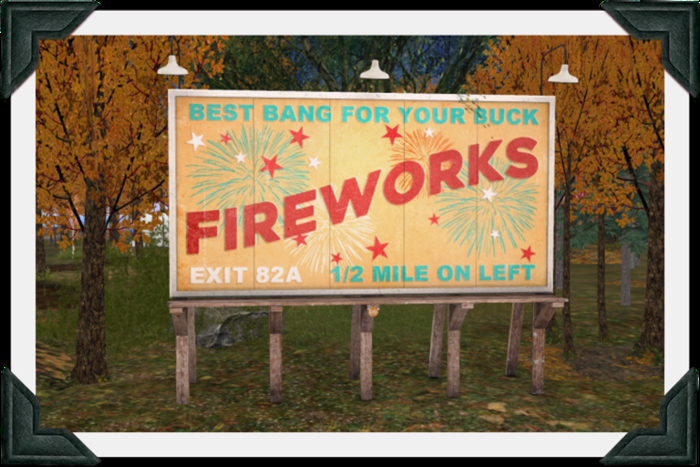 floorplan. tourist billboard / fireworks [box]