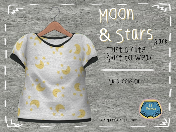 =LB= Moons & Starts Black Shirt - LB