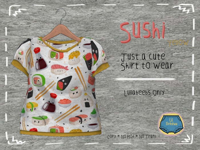 =LB= Sushi Yellow Shirt - LB