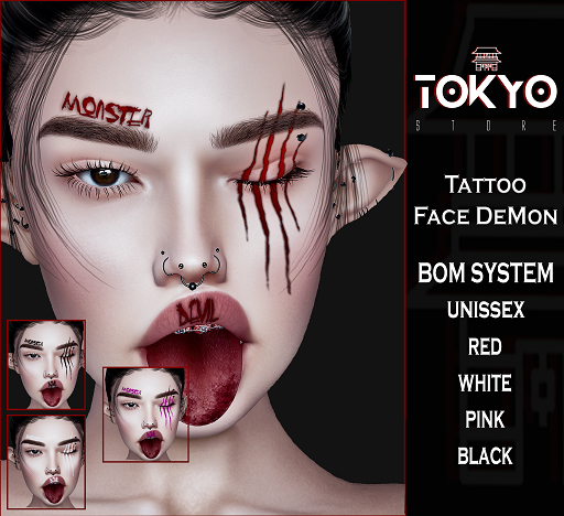 Tokyo Store Tattoo Face DeMon