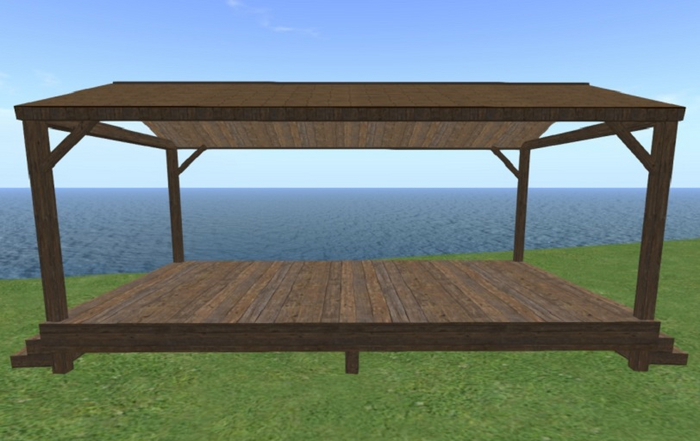 Park Style Old Wood Stage