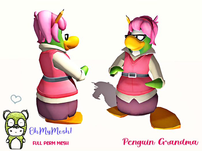 OhMyMesh! Penguin Grandma - Full Perm Mesh