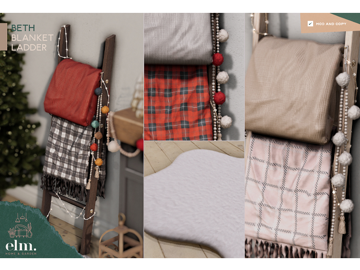 Elm. Beth Blanket Ladder & Decor ~ FATPACK