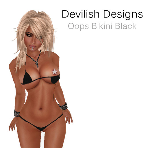 Devilish Designs- Oops Bikini Black ** PROMO** 