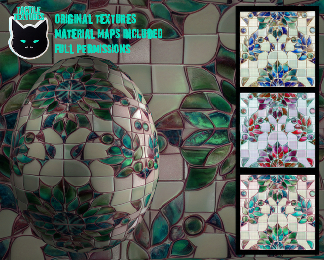 ::T:: Materials Texture: Glass Tiles Set (Egyptian Glass) (10% off)
