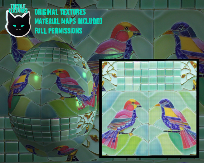 ::T:: Materials Texture: Glass Tiles (Songbird) 1 BOX