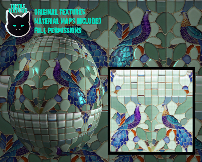 ::T:: Materials Texture: Glass Tiles (Peacock) 3