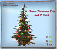 ETALON H&G - Green Christmas Tree Red & Black
