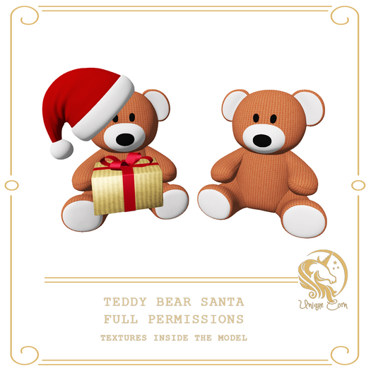 Full Perm Teddy Bear Santa 