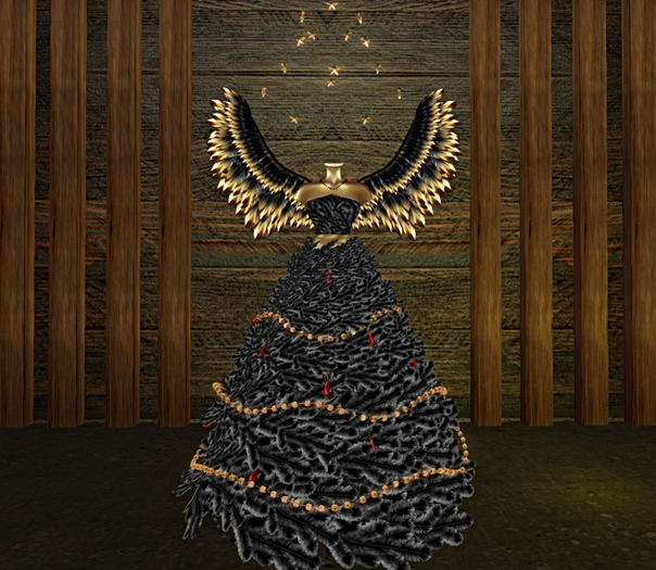 CJ Christmas Winged Tree Statue 2er Set 