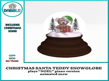 DB CHRISTMAS SANTA TEDDY SNOWGLOBE  add me