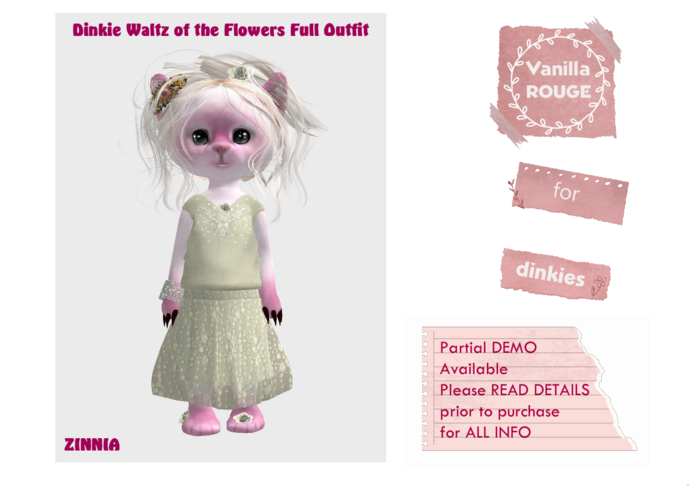 Dinkie Waltz of the Flowers Full Outfit ~ ZINNIA (rez)