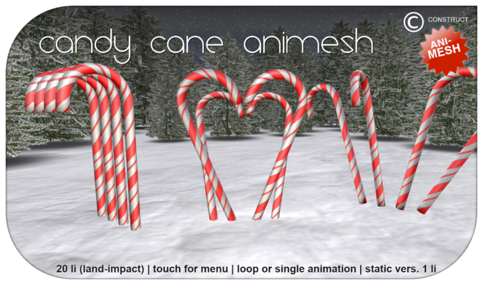 CONSTRUCT - Candy Cane Animesh - 20 li