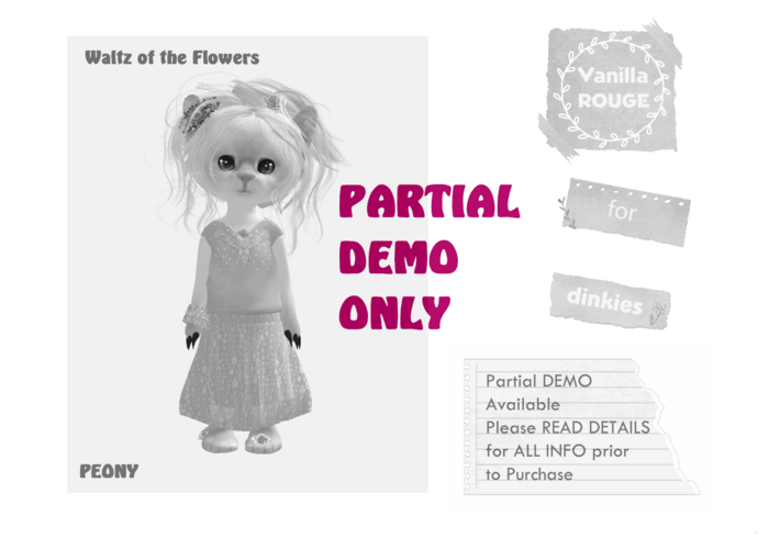 Partial DEMO Dinkie Waltz of the Flowers Dress PEONY (rez)